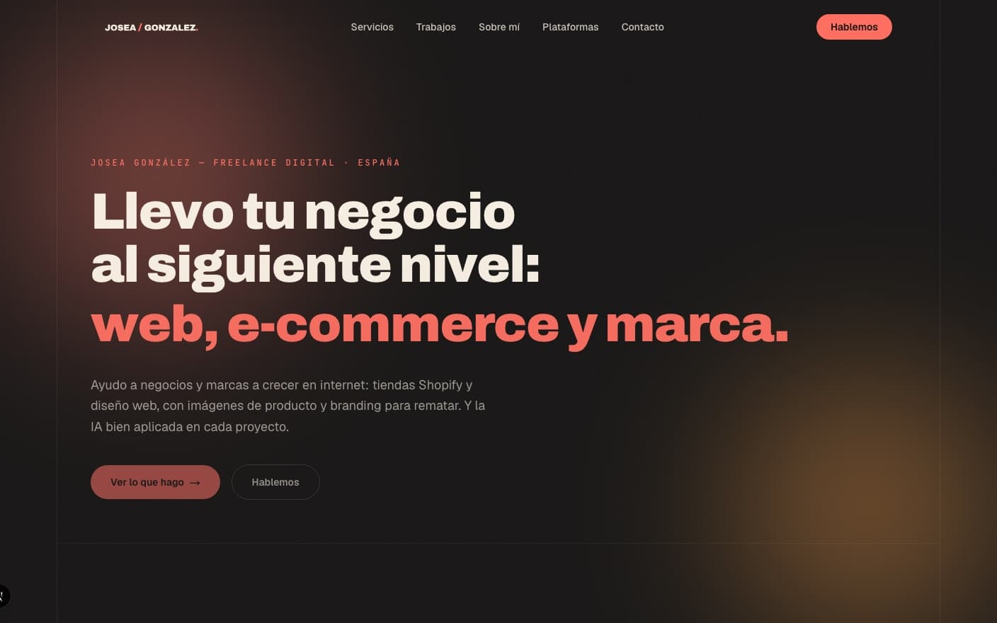 Ejemplo de trabajo: Webs y Landing Pages